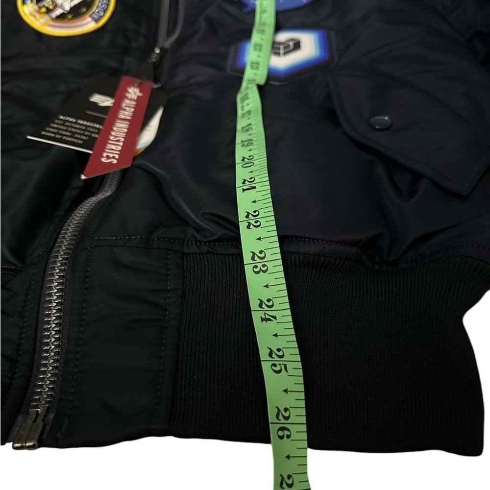 Alpha Industries x NASA MA-1 Reversible Flight Jacket NWT MEDIUM Replica Blue - Picture 8 of 16